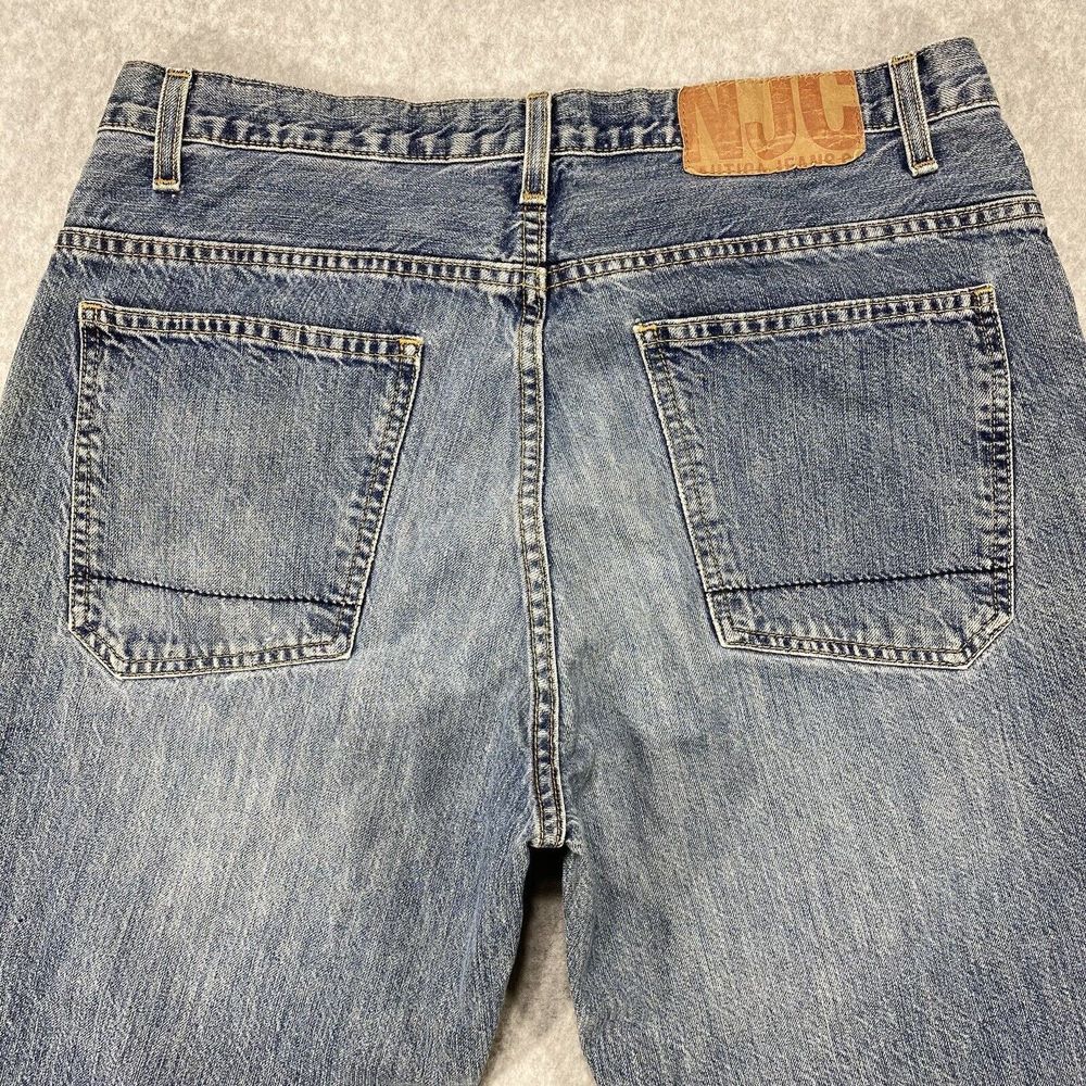 Nautica Jeans Mens 34x31 Classic Relaxed Straight Faded Distressed Denim Baggy - Picture 9 of 13